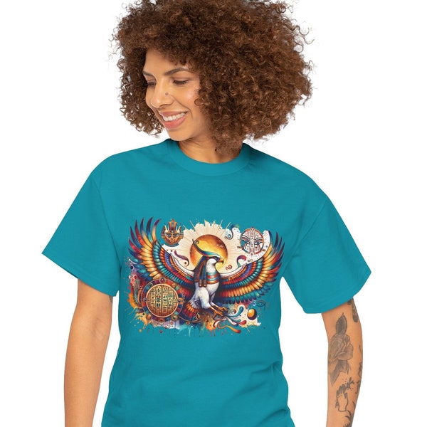 Horus Egyptian God Tshirt Ancient Egyptian Tee Horus Clothing Egyptian Falcon God Of The Sky Clothes Unisex Heavy Cotton Tee