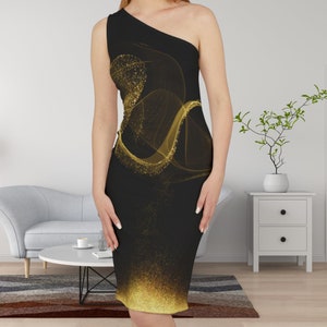 Gold accent dress Etsy Nederland