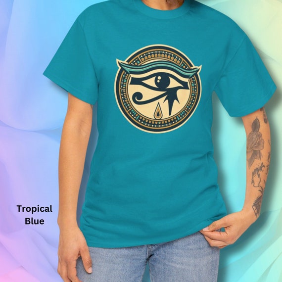 Egyptian Symbol - Eye Of Horus Mandala - Teal T-Shirt Egyptian Symbol - Eye Of Horus Mandala - Teal T-Shirt