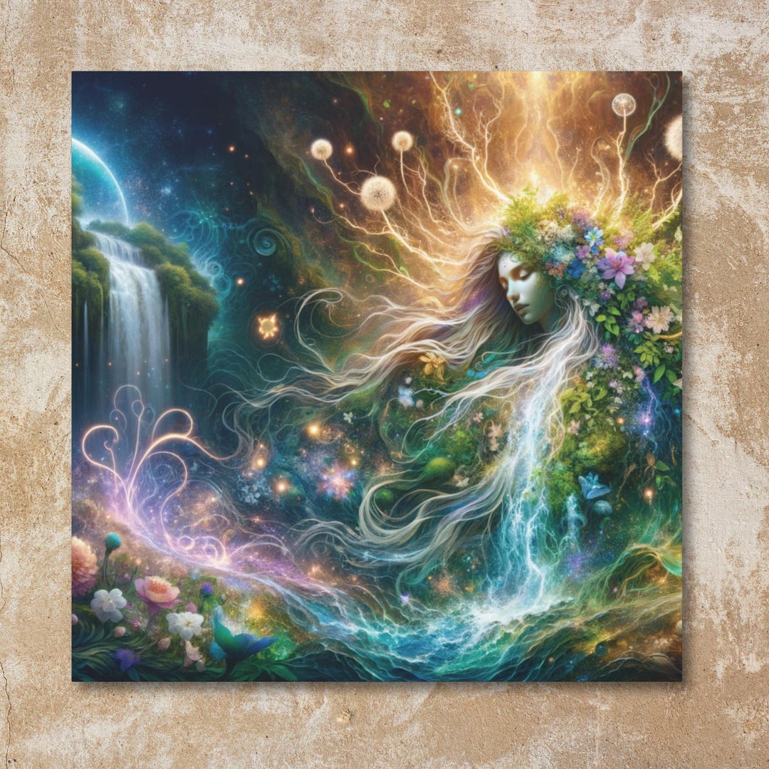 Gaia Canvas Print: Mother Earth Goddess, Divine Feminine Wall Art - Etsy