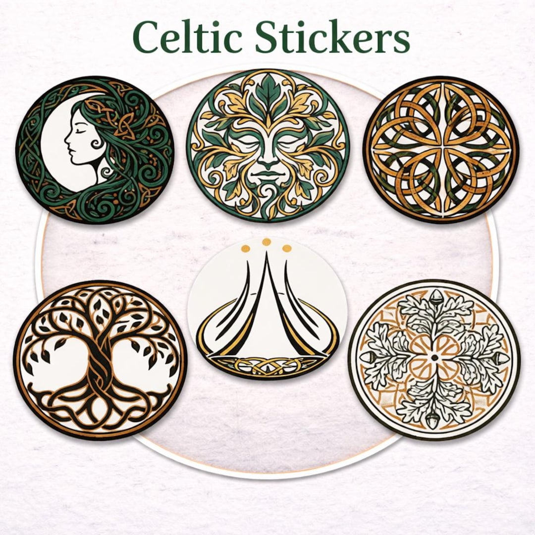 Celtic Symbol Sticker Pack: Pagan Vinyl Decals, Witchy Laptop Art - Etsy