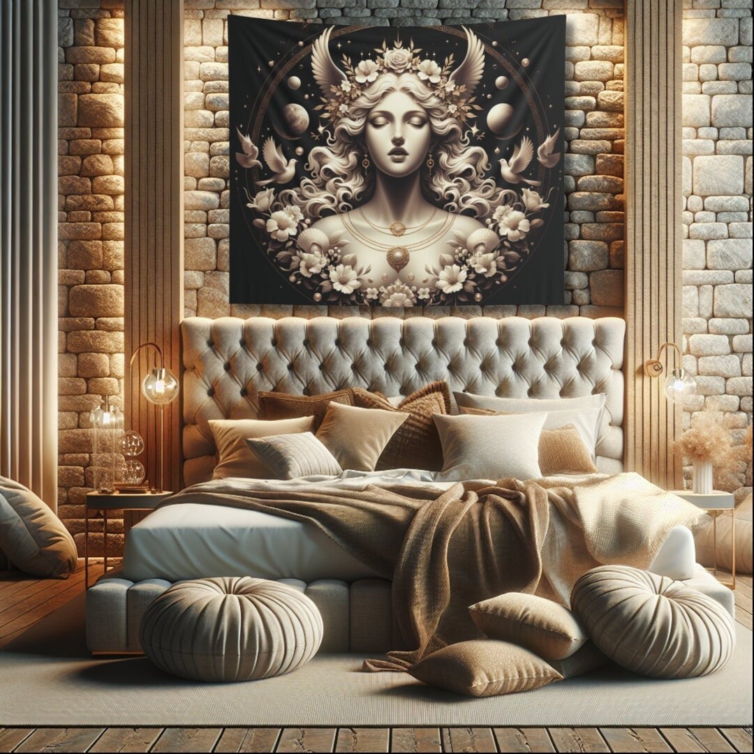 Aphrodite Tapestry: Greek Goddess Wall Art, Boho Home Decor - Etsy UK