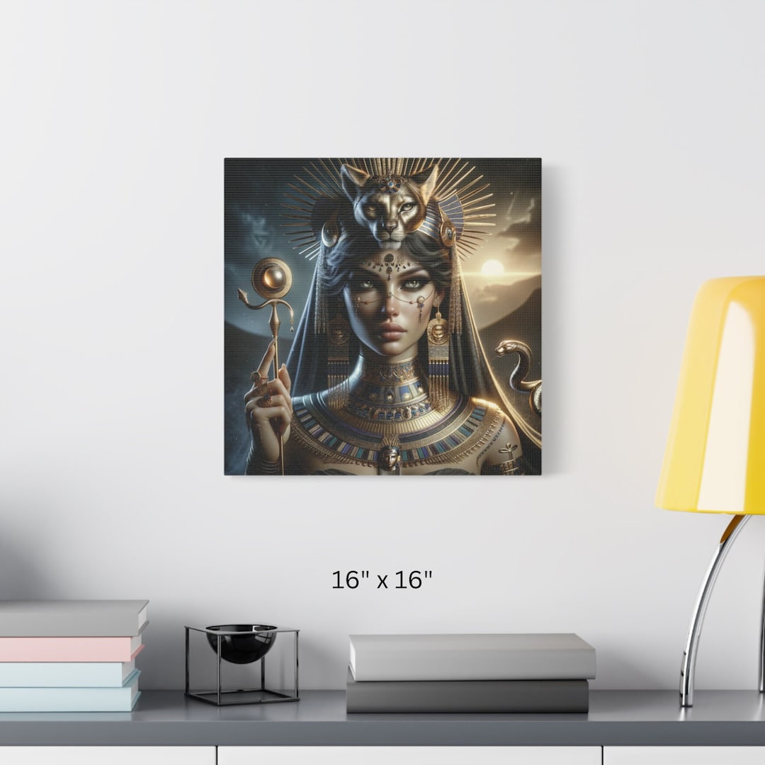 Sekhmet Canvas: Egyptian Lioness Goddess Wall Art - Etsy