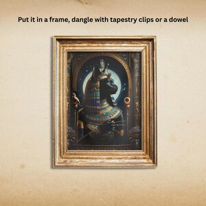 Bastet Tapestry: Egyptian Lioness Goddess Wall Art image 3