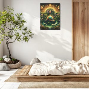 Gaia Canvas: Earth Goddess Wall Art, Divine Feminine Nature Design, Mother Earth Decor image 3