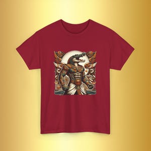 Koszulka z Sobkiem, egipskim bogiem: Wojownik-krokodyl, mitologia starożytnego Egiptu