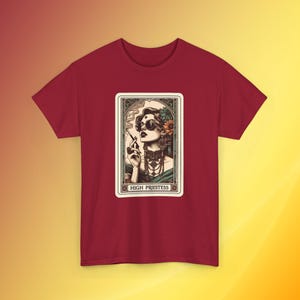 High Priestess Tarot Card Shirt: Vintage Witchy Gothic Tee