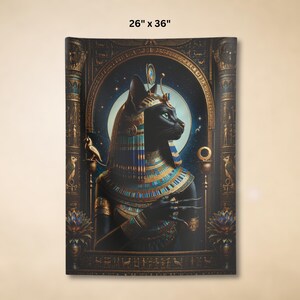 Bastet Tapestry: Egyptian Lioness Goddess Wall Art 26" × 36"