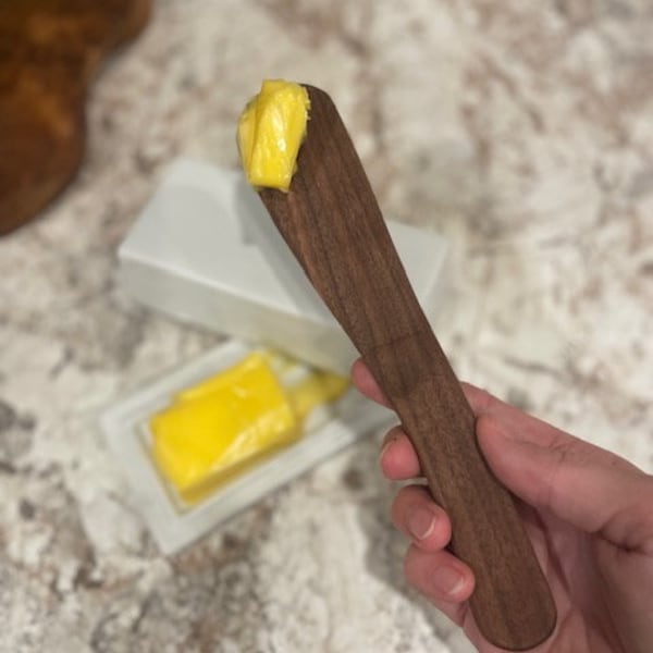 Wood Butter Knife, Multi-use Wood Knife, Carved Wooden Knife, Handmade Oak Butter Knife, Kitchen Utensil, Thin Wood Utensil
