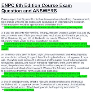 Domande e RISPOSTE dell'esame del corso ENPC 6a edizione