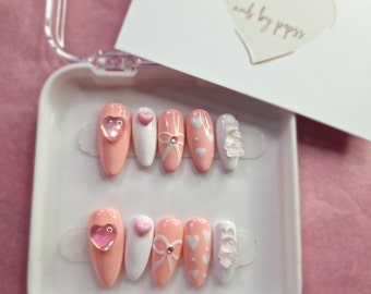 Pretty in Pink Press on nails