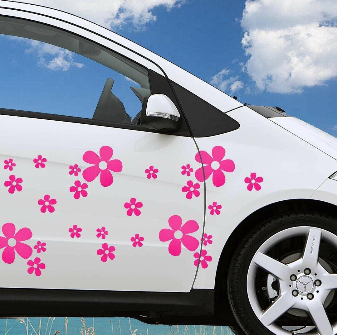 25 Pack Daisy Flower Stickers Decal Tile Car Wall Decor Laptop Home ...