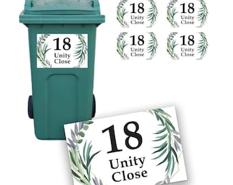 Stickers poubelle personnalisés numéros de maison Sticker poubelle poubelle personnalisée