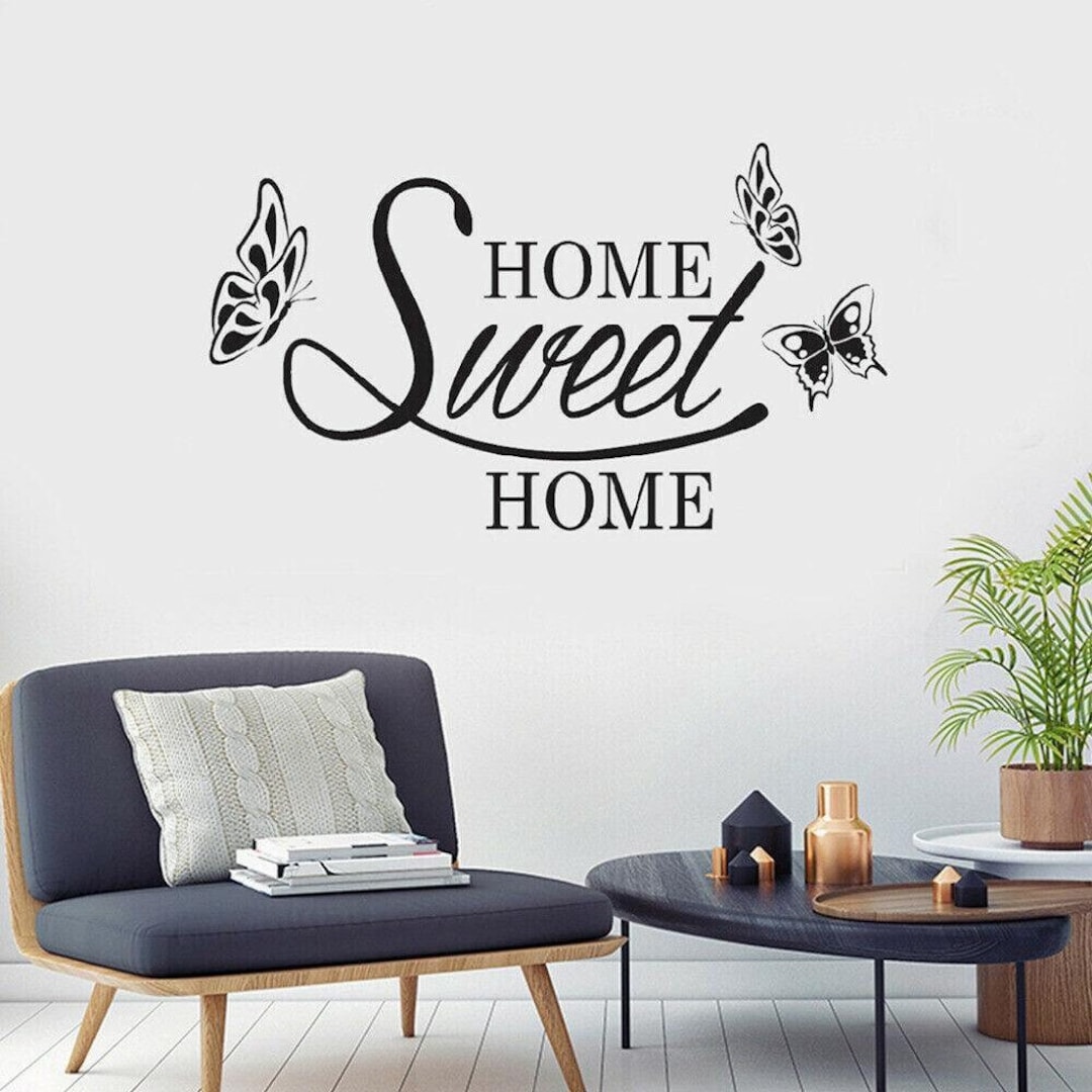 Home Sweet Home Wall Art Sticker Large Vinyl Decal Living Room Hallway ...