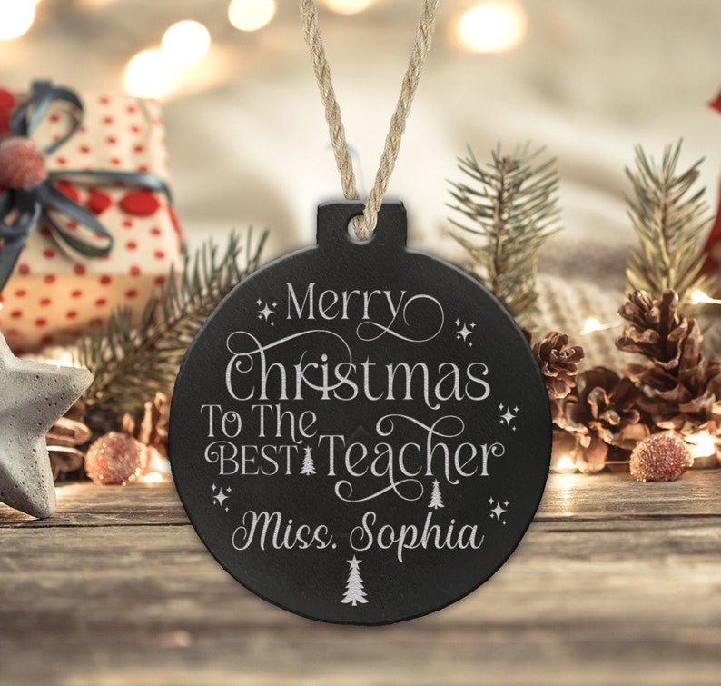 Personalised Merry Christmas Teacher Teaching Christmas Gift School