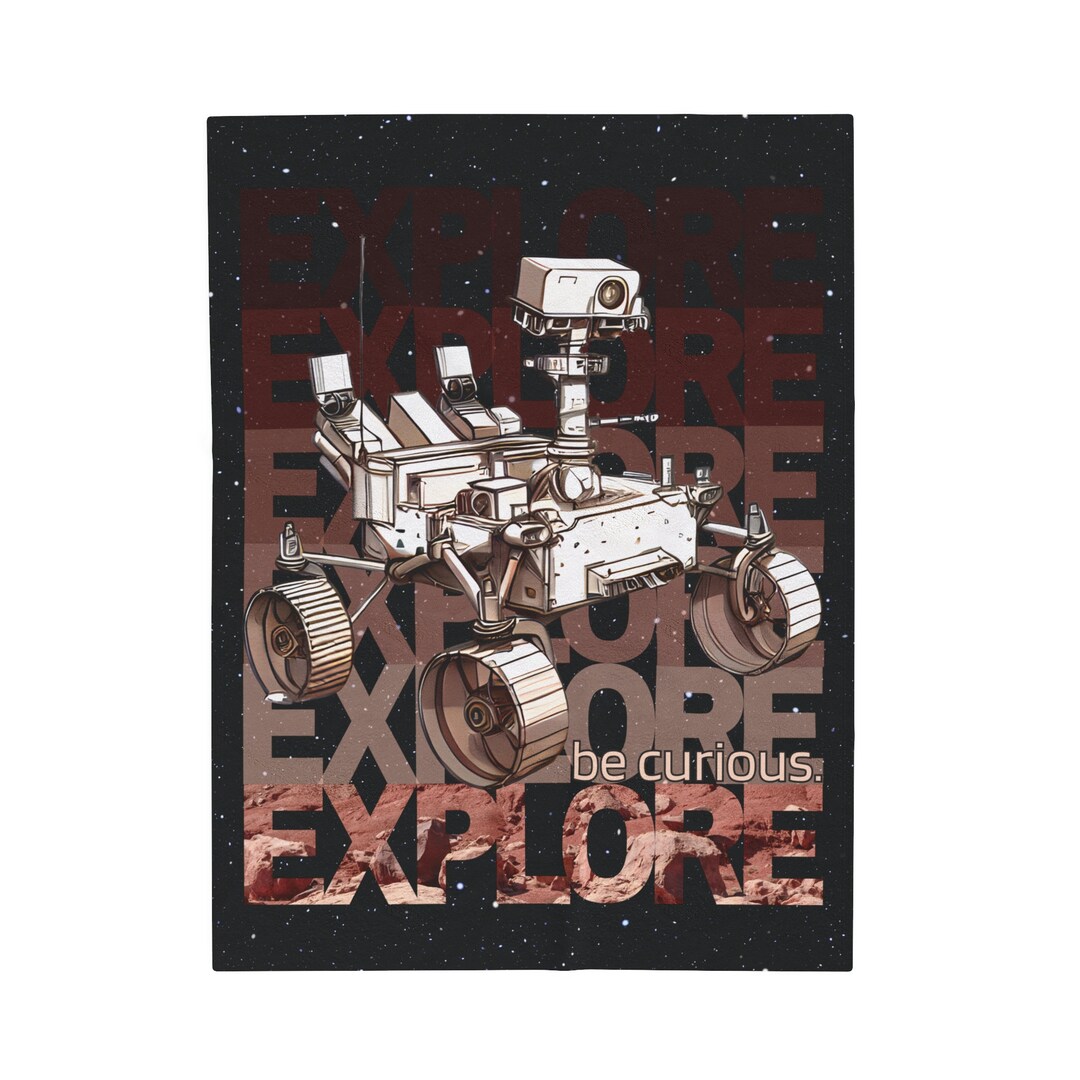 Mars Rover Velveteen Plush Blanket: Space Exploration Gift - Etsy
