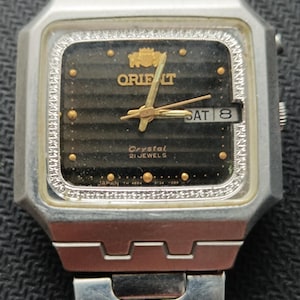 Watch Orient Crystal.Vintage.Japan.1980s.RARE.41 mechanism.Bracelet.Working.Serviced.21 jewels.