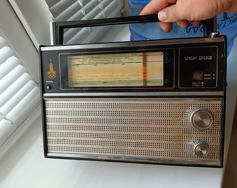 Transistor Radio Vef-202.rare.vintage.latvia.black.1980s.olympic