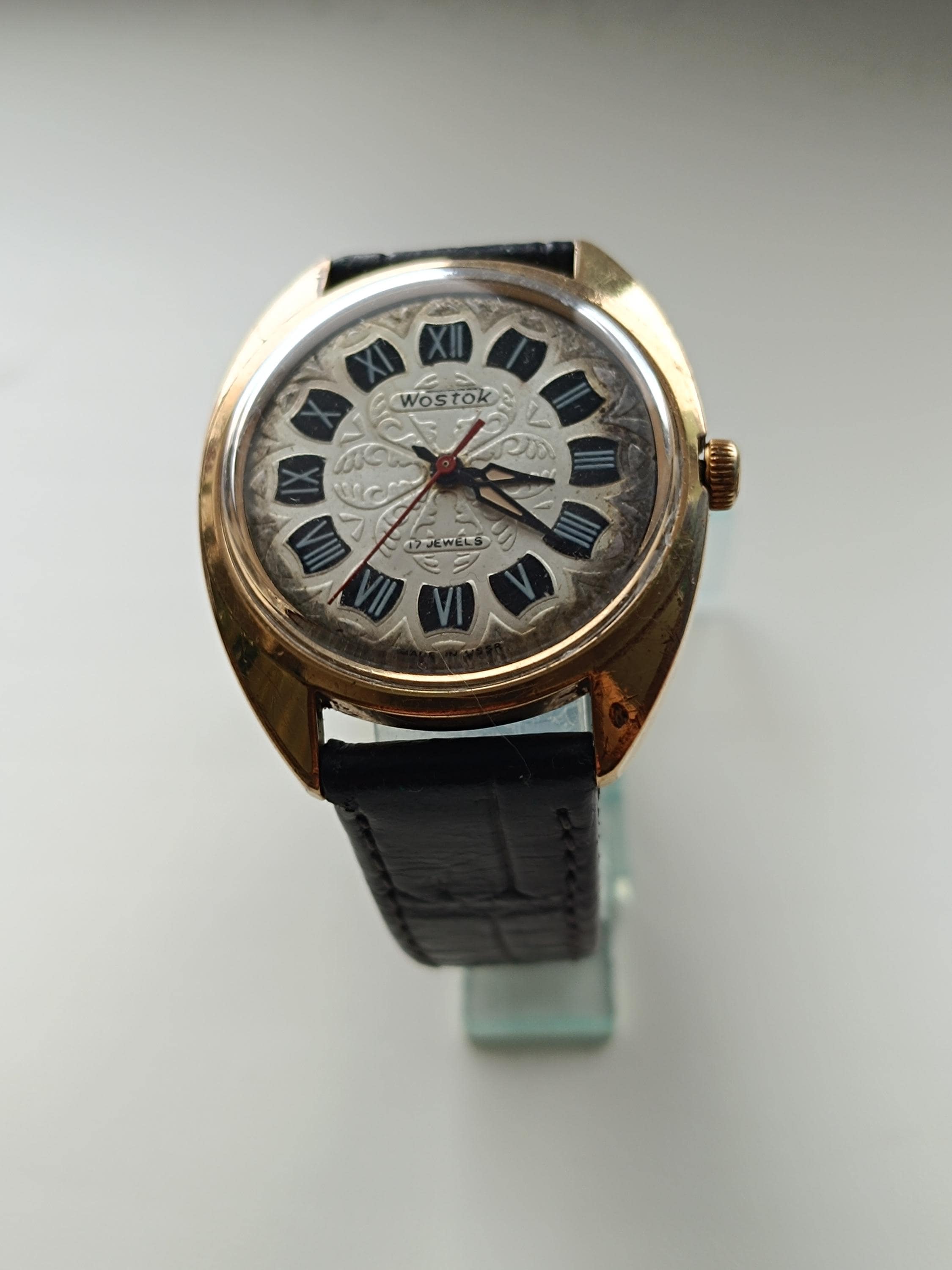 Watch Wostok.vintage USSR.17 Jewels.rare.dial With Pattern.1980s