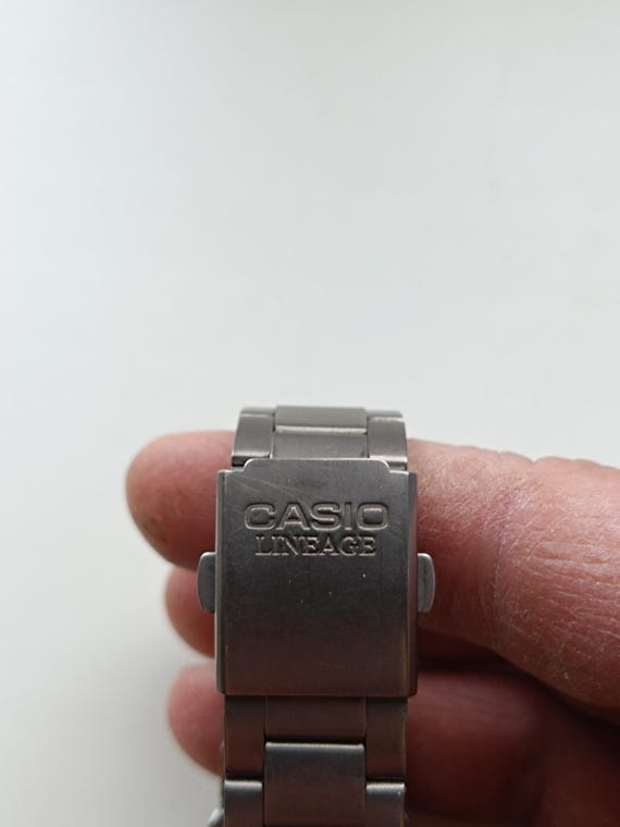 時計　不動　CASIO TITANIUM Lineage Yahoo!オークション - 稼働品 CASIO LINEAGE TITANIUM カシオ