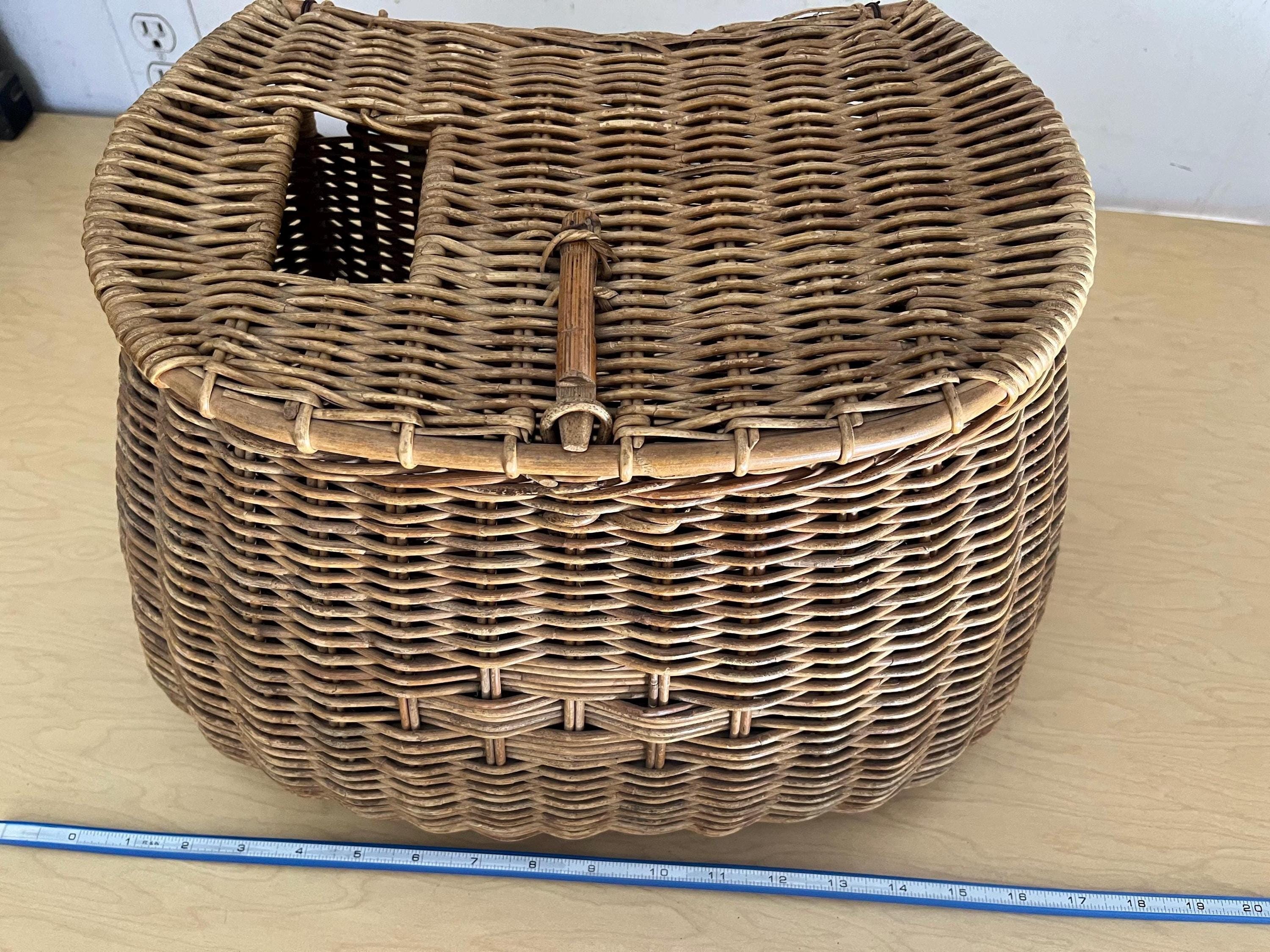 vintage wicker creel