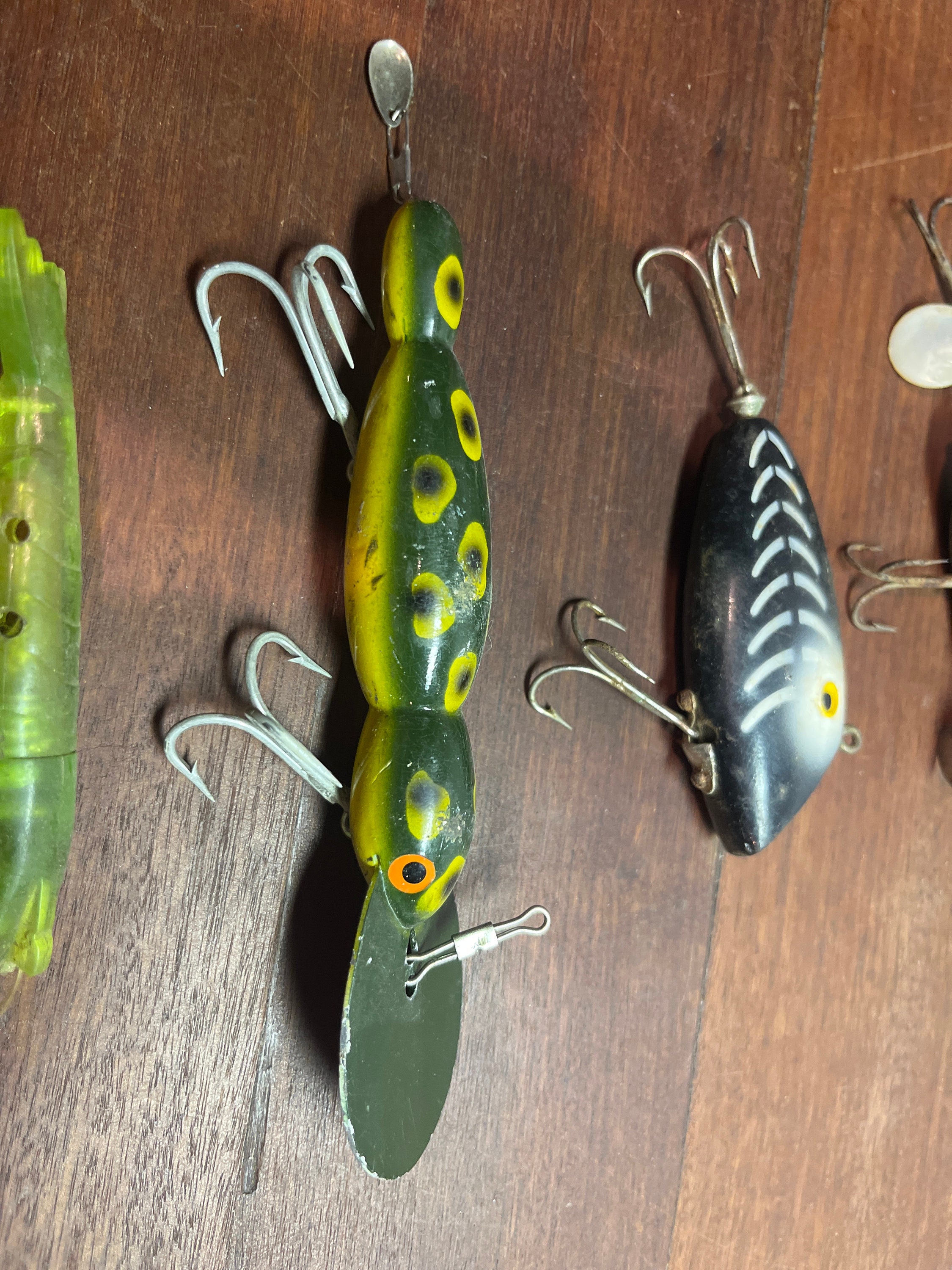 🎣 Lot De 4 Leurres De Pêche Vintage – Métal, Crankbait, Pour Eau Douce (sans Marque)