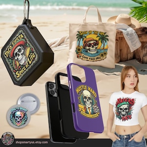 t-shirt design with skulls and sayings