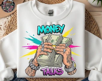 Projekt koszulki Money Graffiti, Urban Streetwear PNG (pobieranie cyfrowe)