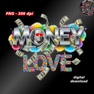 money Art PNG: Graffiti Dollar Design für T-Shirts (Digitaler Download)