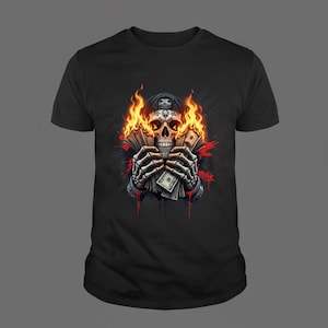 graffiti art, streetwear design, skull with money, money png, hustle, hustler skul, sublimation download, 300 dpi, high resolution, commercial license, small business home t-shirt print file download, best t-shirt designs, urban png