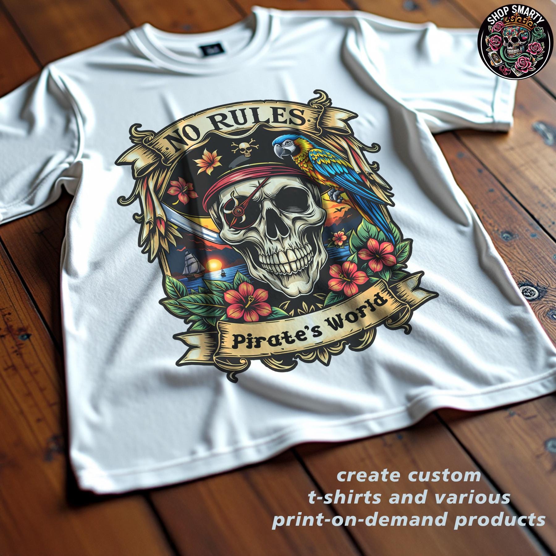 Pirate Skull Print Pattern Women's Sweatshirt