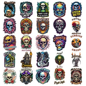 skeletons print on product custom design png graphics