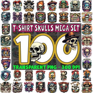 skulls t-shirt mega bundle set png transparent png