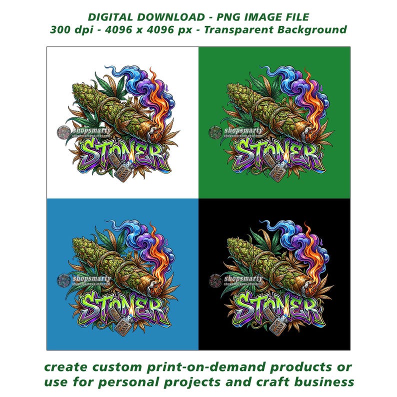 Stoner Lettering Stoner T Shirt Design, Weed Png, Sublimation File (digital Download) - Etsy