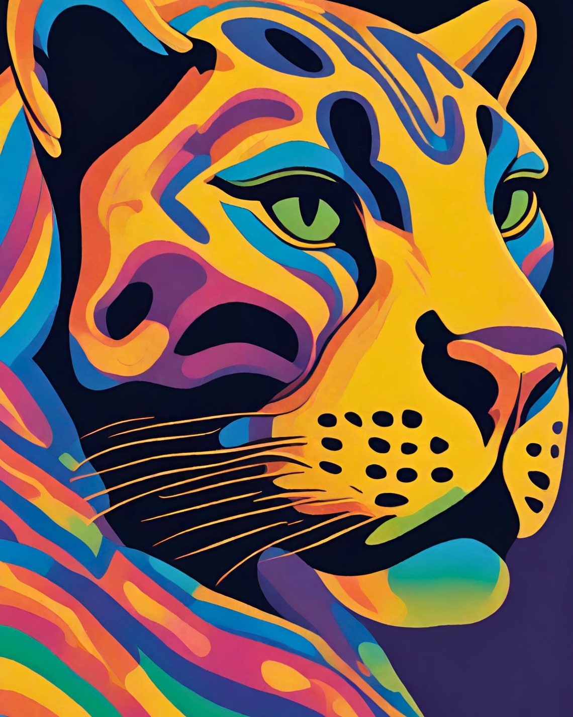 Abstract Animal Portraits Wall Art | Creatures in Color Collection “THE ...