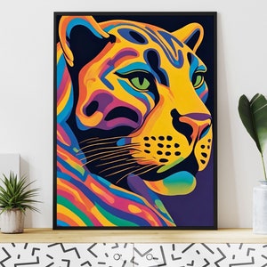Abstract Animal Portraits Wall Art | Creatures in Color Collection “THE ...