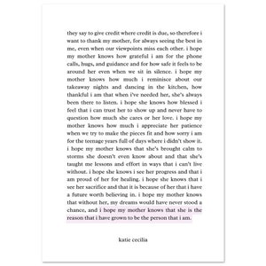 Mother Poem by Katie Cecilia