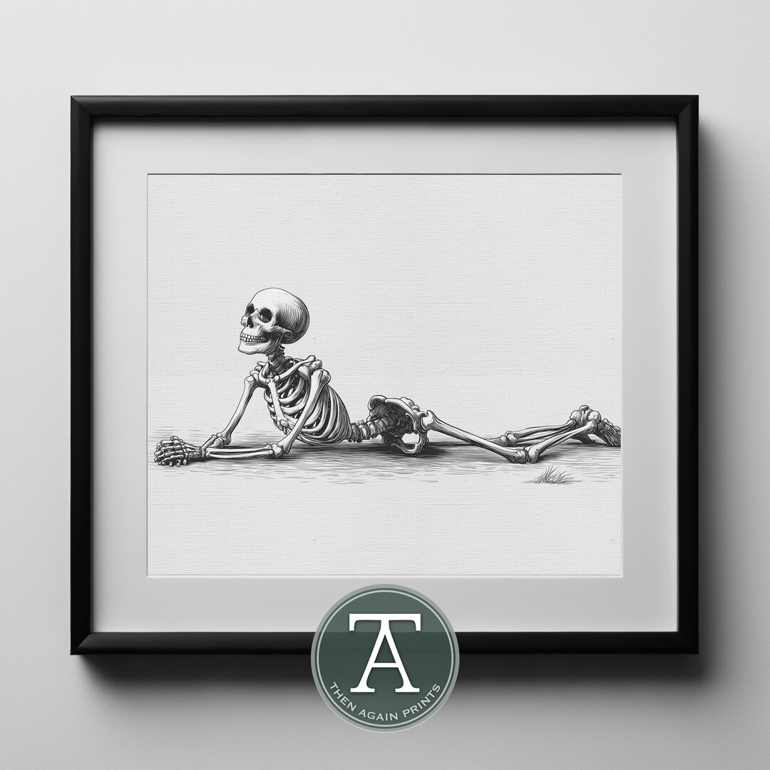Vintage Skeleton Anatomy Art Print: Gothic Decor (digital Download With ...