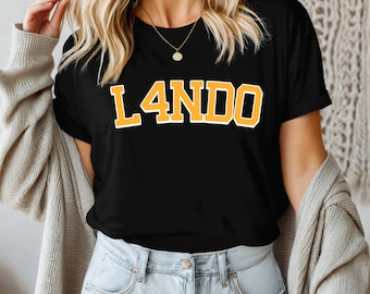 Lando Norris Number 4 McLaren Racing T-Shirt, F1 Fan Merchandise, Soft Tee, Unisex Clothing, Formula One Gift