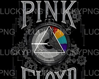 Arte retrô do Pink Floyd em PNG: Turnê Dark Side of the Moon (Download Digital)
