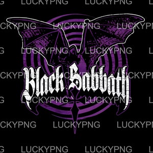 Black Sabbath Retro Bat PNG: Music Band Art (Digital Download)
