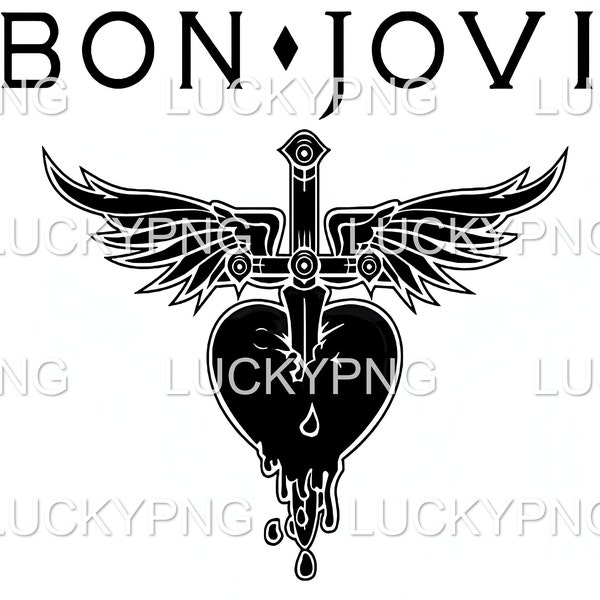Bon Jovi Retro Art PNG (Digital Download)