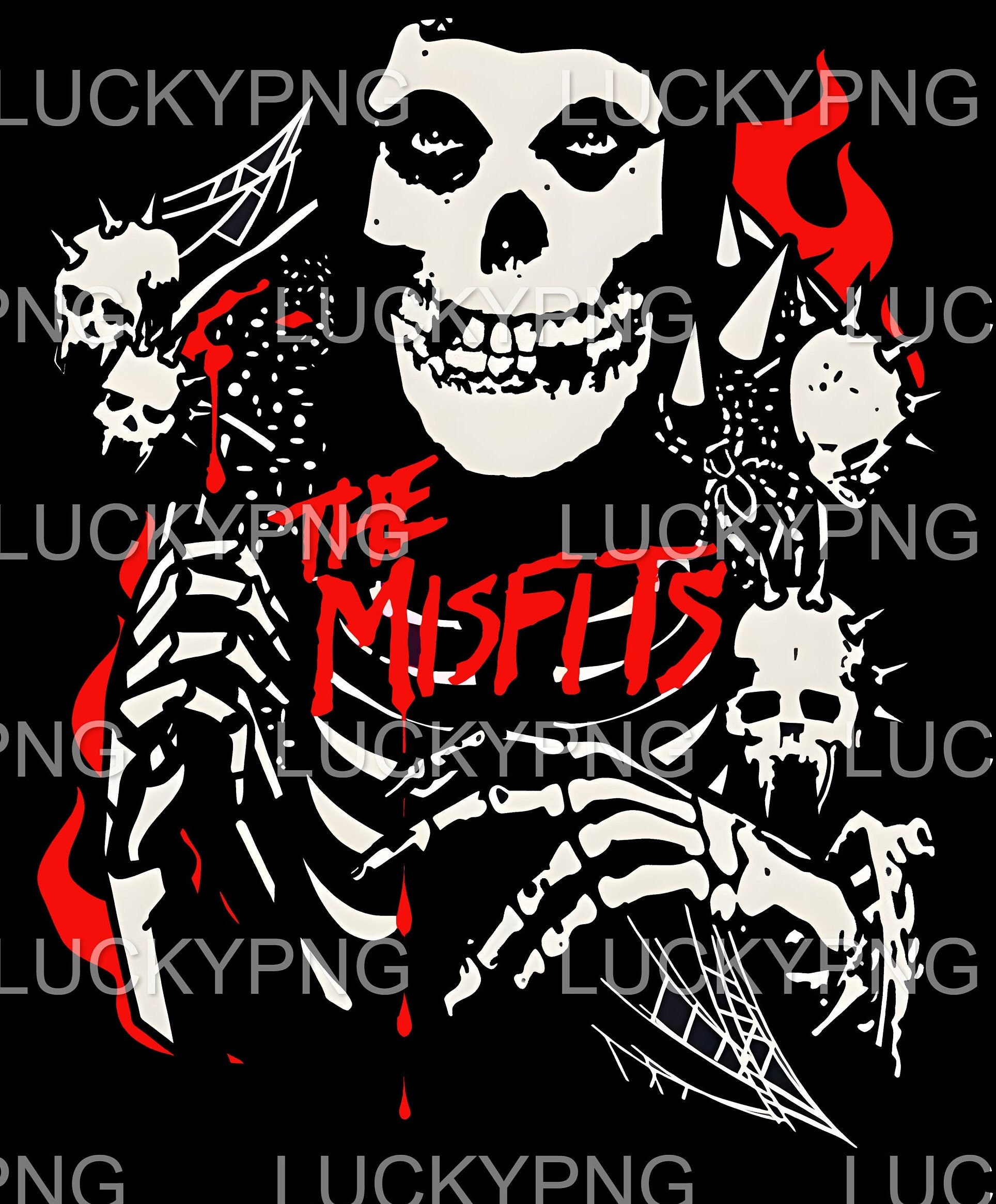 Streetwear Misfits Skull Crop Top Tee