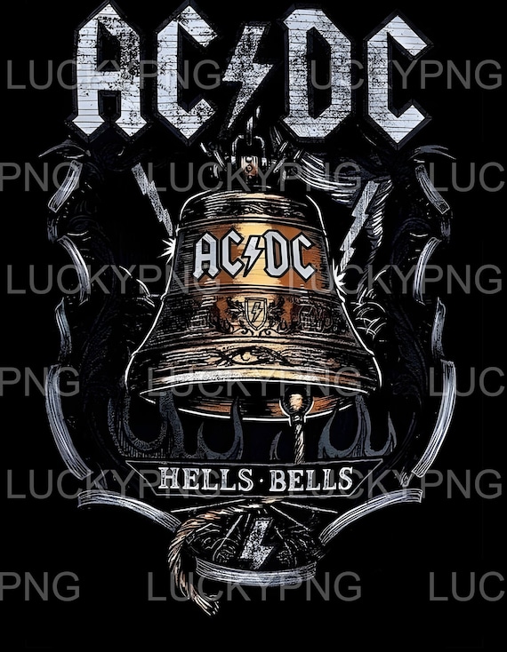 Retro ACDC Band PNG: Hell's Bells Art (Digital Download)