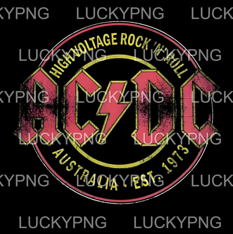 Retro ACDC Band PNG: High Voltage Rock (digital Download) - Etsy Australia