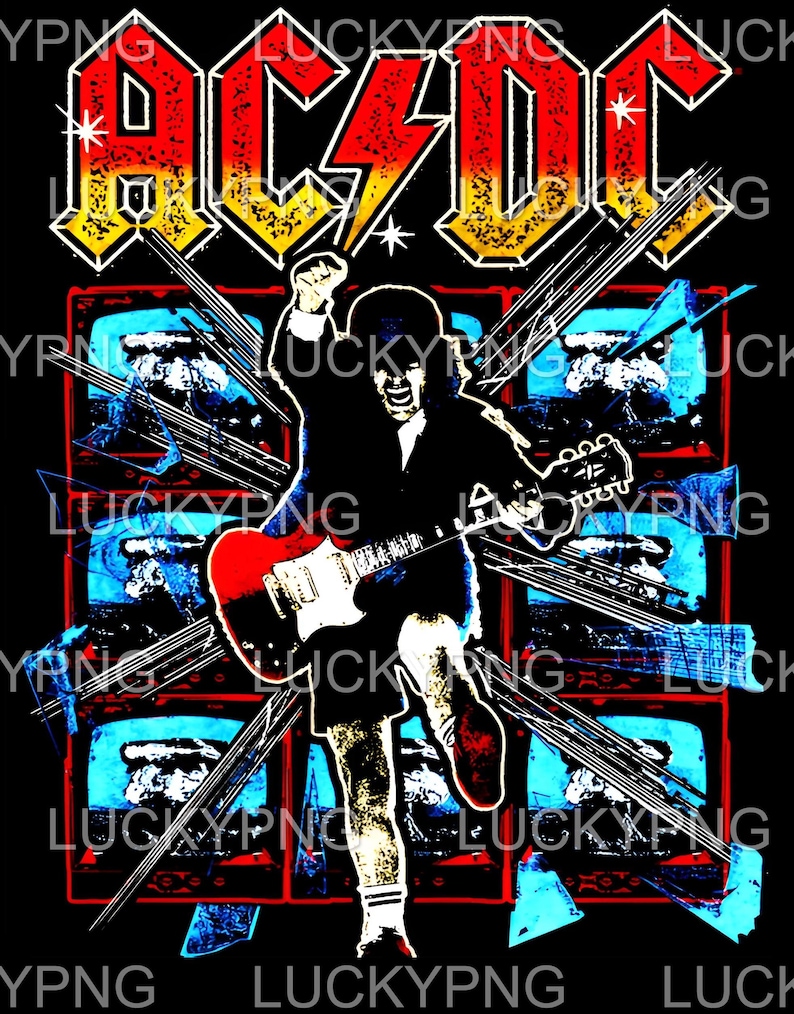 Retro ACDC Png L Retro ACDC Band Png L ACDC Png L Acdc Art L Acdc Arts ...