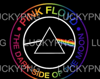 Arte retrô do Pink Floyd em PNG: Dark Side of the Moon (Download digital)