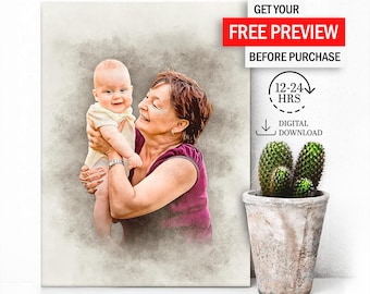 Retrato familiar conmemorativo: agregue a un ser querido fallecido a la foto (descarga digital).