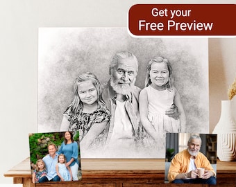 Agregar un ser querido a una foto, fusión de fotos realista, persona fallecida a una imagen, miembro de la familia a un retrato, regalo conmemorativo, boceto de dibujo