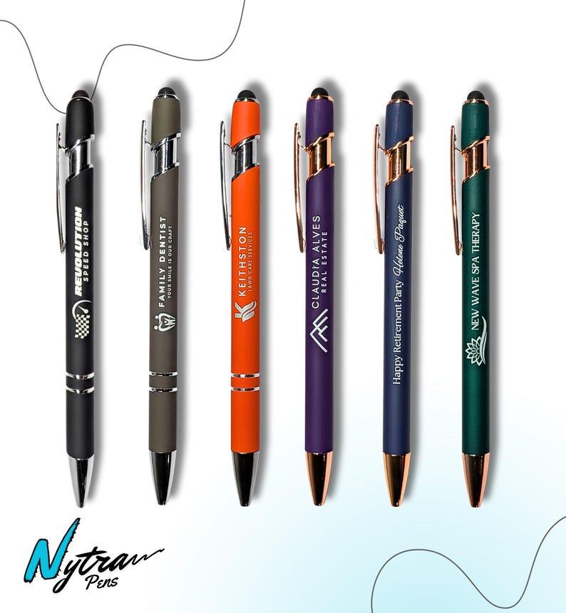 Personalized Engraved Pens - Bulk Orders of Custom Business & Promotional Pens for any Event or Celebration. Add your text or logo! Bild 8